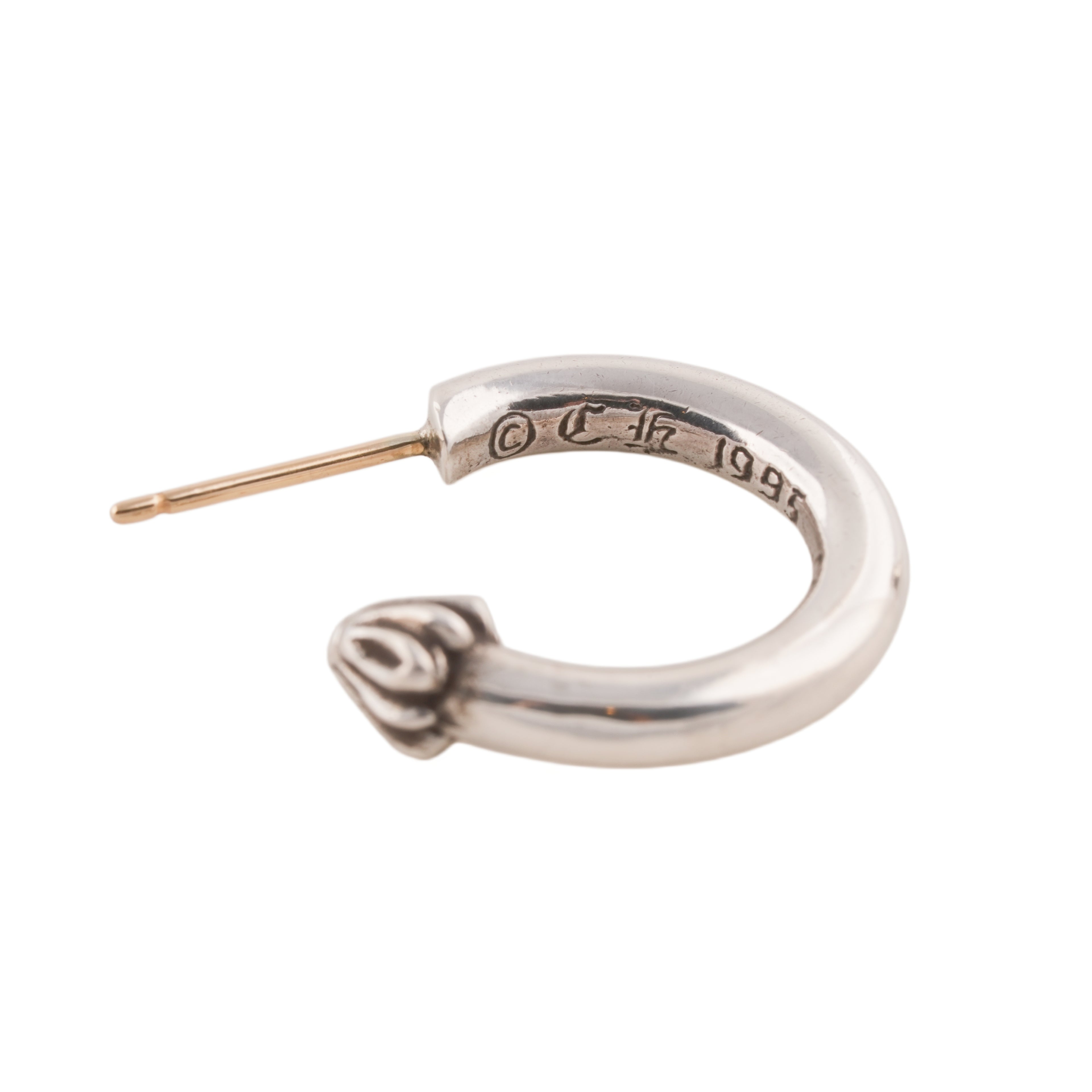 Plain Cross Nail Hoop Earring #00577