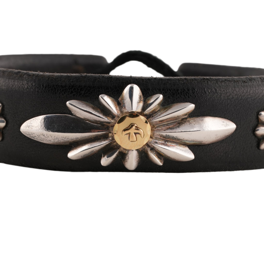 Gold Stamp GC24 3-Concho Leather Bracelet