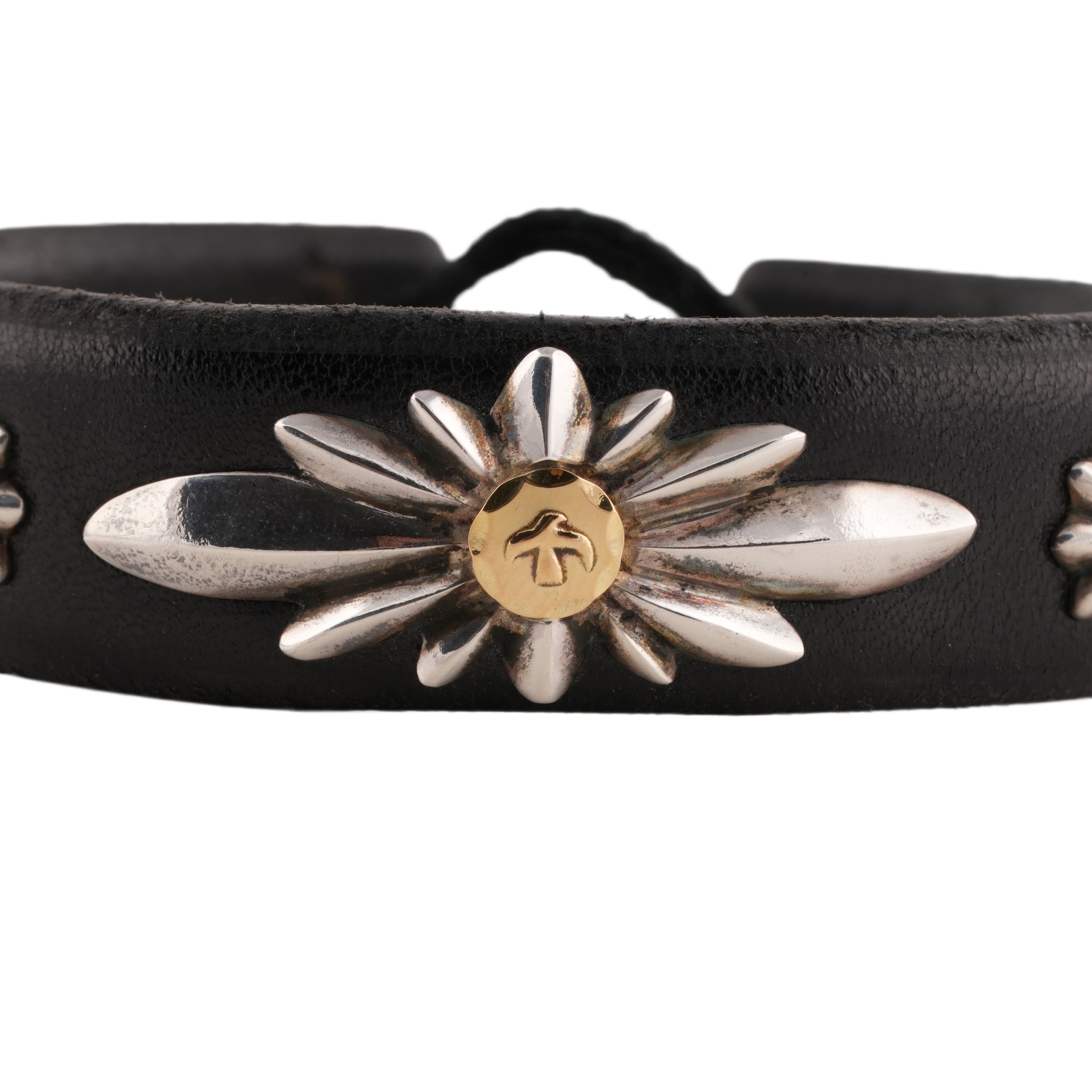 Gold Stamp GC24 3-Concho Leather Bracelet