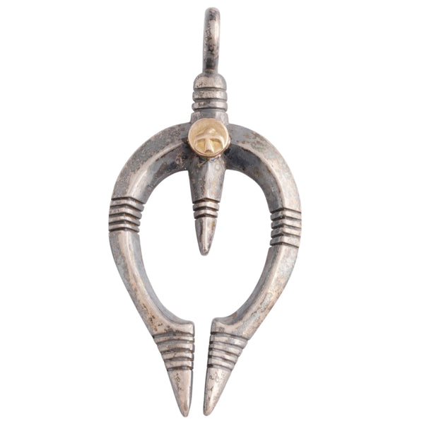 Gold Stamp Silver Naja Pendant (Long)(S)(Old Design)