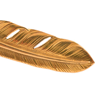 Gold Feather Pendant (Left)(L)