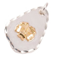 Gold Rose Stamp Drop Silver Medallion Pendant — Goro's