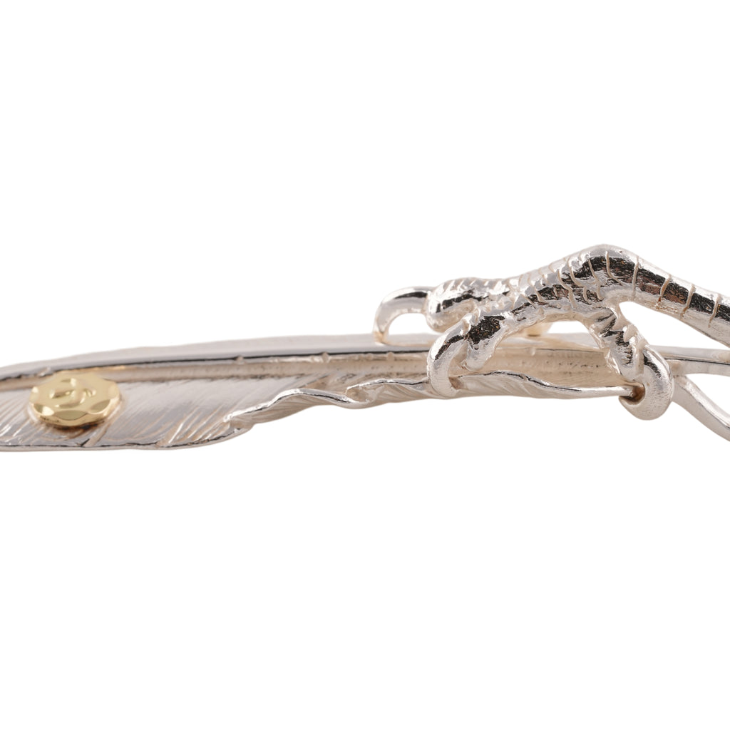 Claw Silver Feather w/ Gold Stamp (Left)(XL)