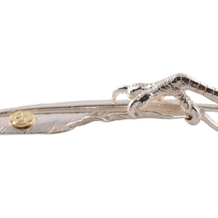 Claw Silver Feather w/ Gold Stamp (Left)(XL)