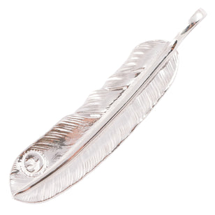 Gold Stamp Silver Feather (Left)(XL) #00189