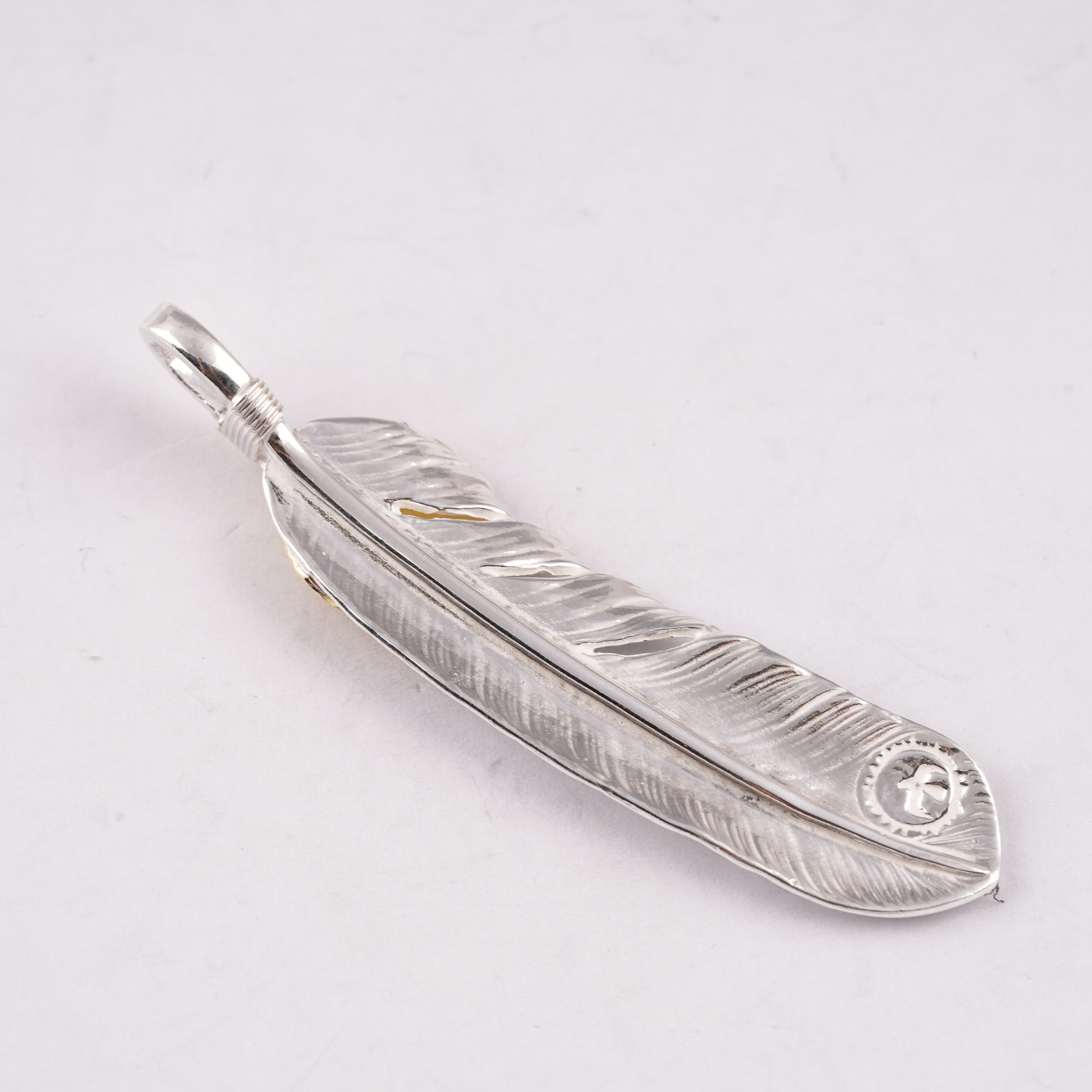 Gold Top Silver Feather (Right)(XL) #00180