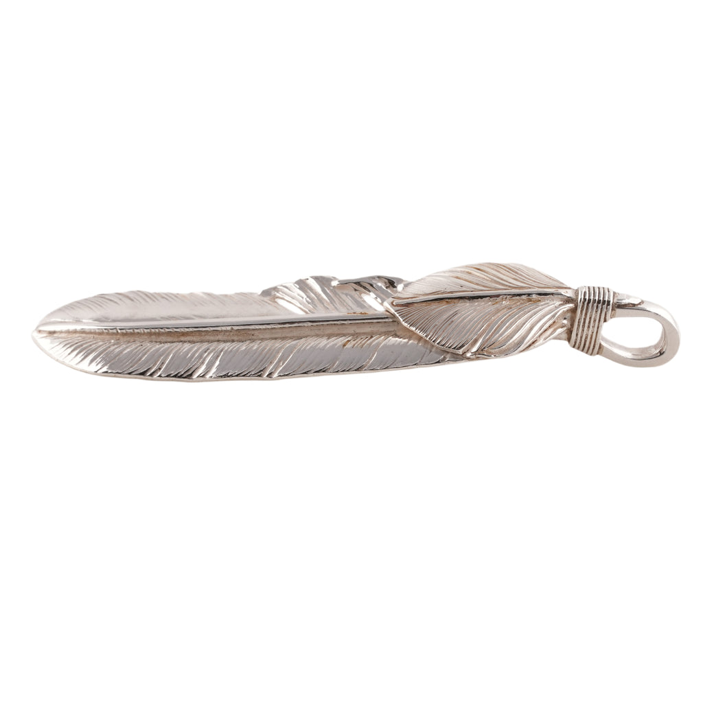 Layered Top Silver Feather (Right)(XL) #00543
