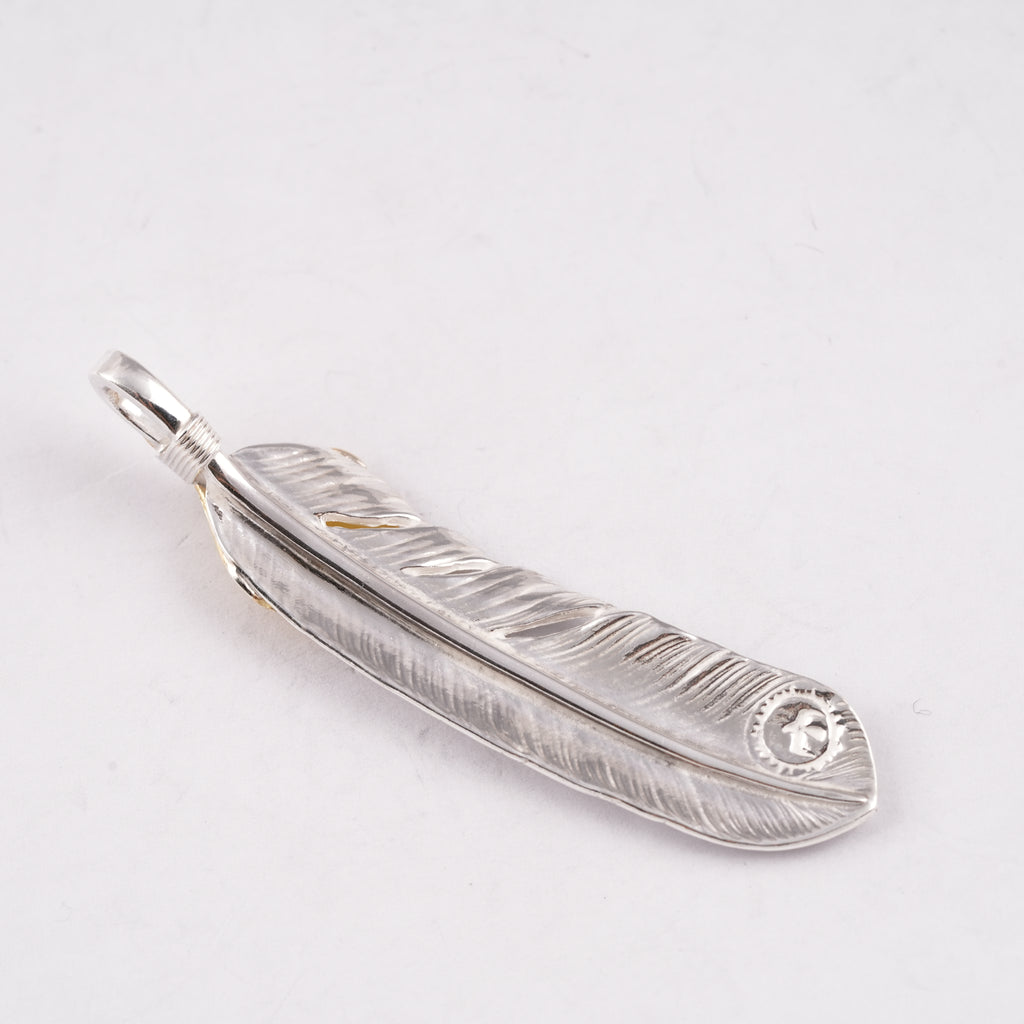 Gold Top Silver Feather (Right)(XL) #00175