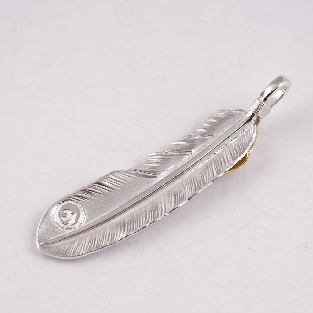 Gold Top Silver Feather (Left)(XL) #00176