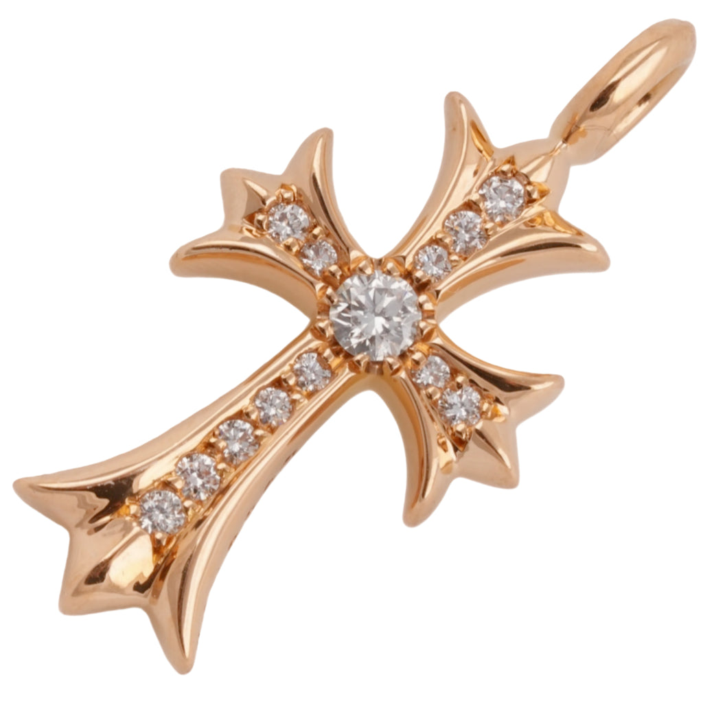 22k Pave Diamond Tiny Fat Cross Charm — Chrome Hearts · corner:00722/DSC08114.JPG