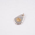 Gold Rose Stamp Drop Silver Medallion Pendant — Goro's