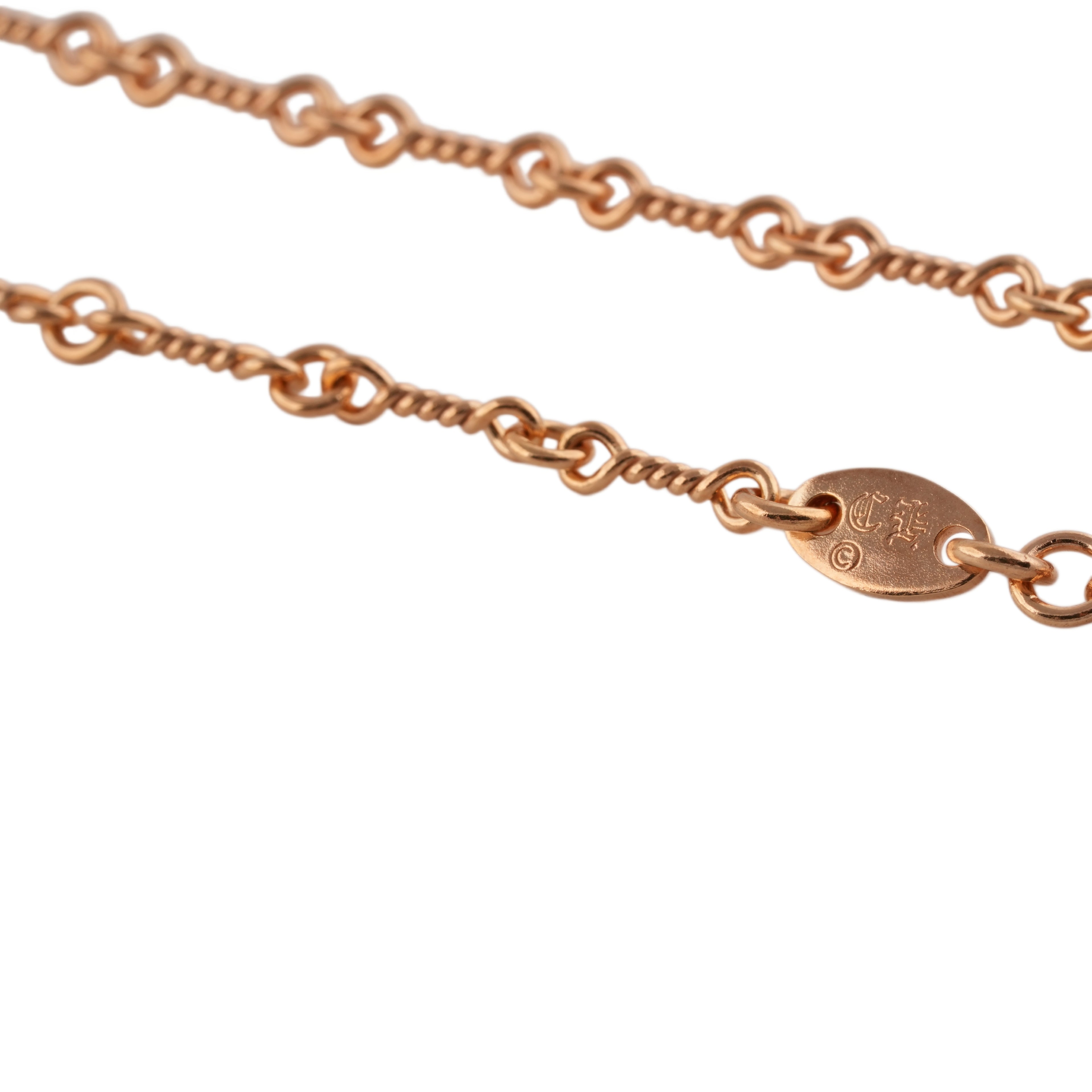 22k Twist Chain Necklace (24inch) #00473