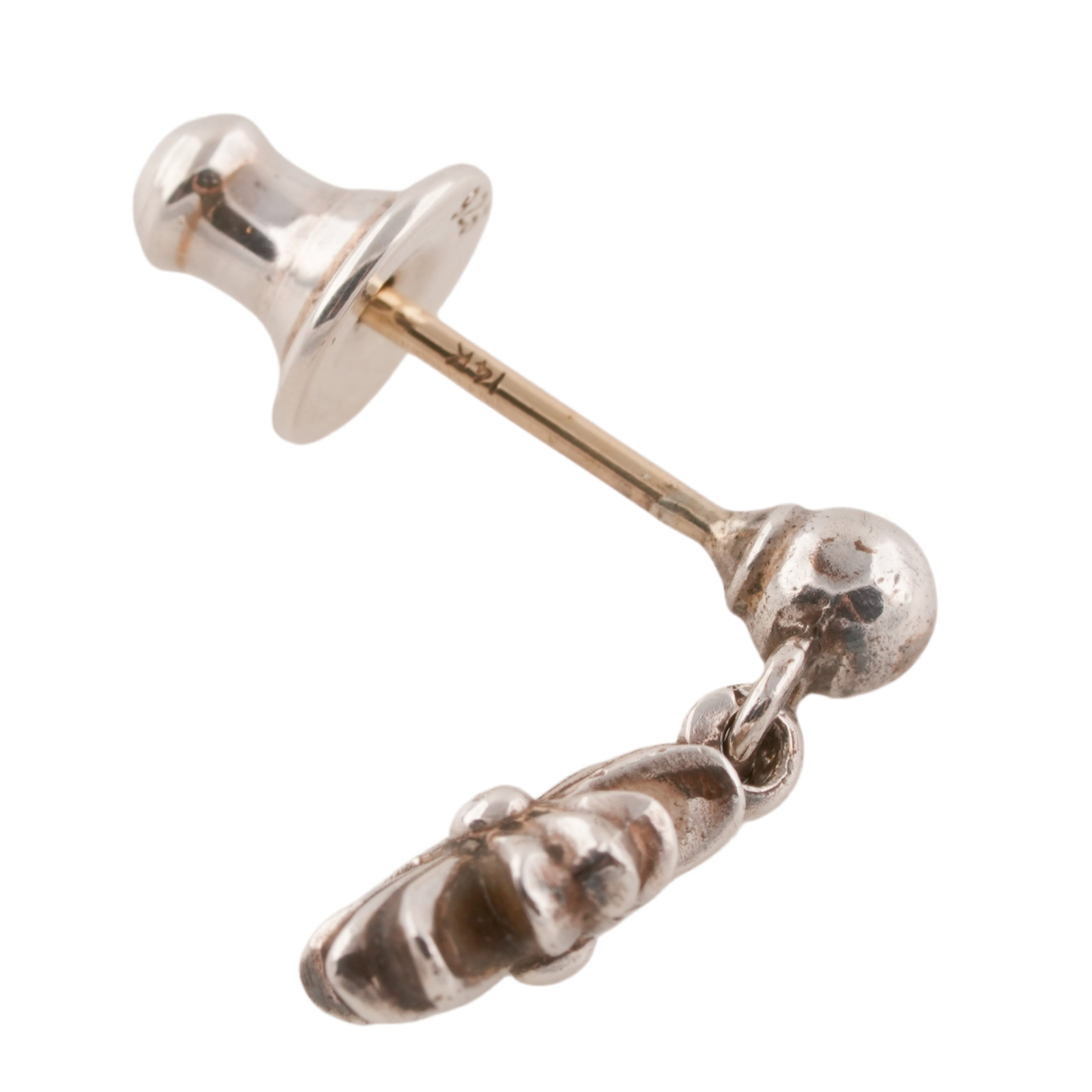 Tiny E Drop Earring #00366