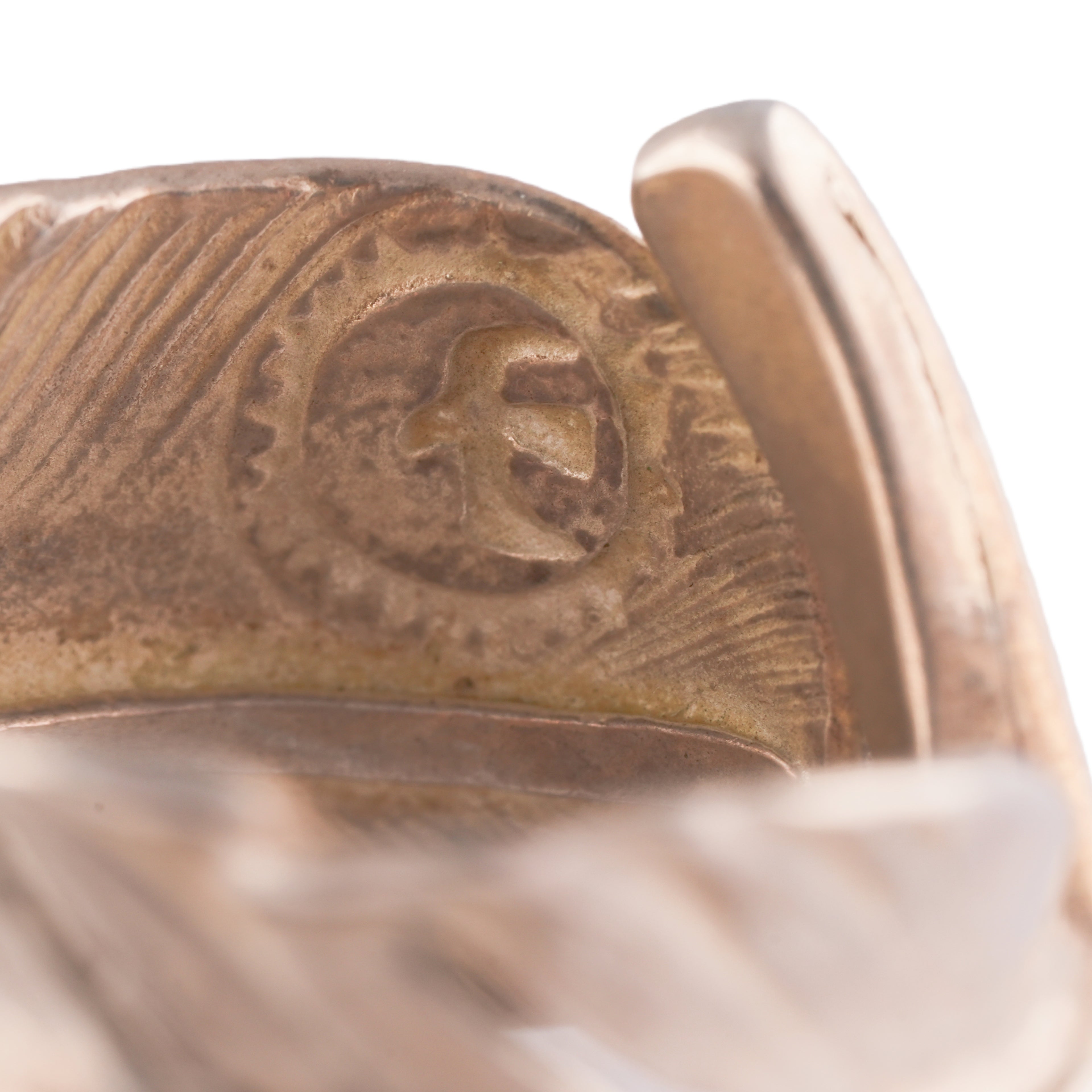 Plain Feather Silver Ring (Right) (US6)