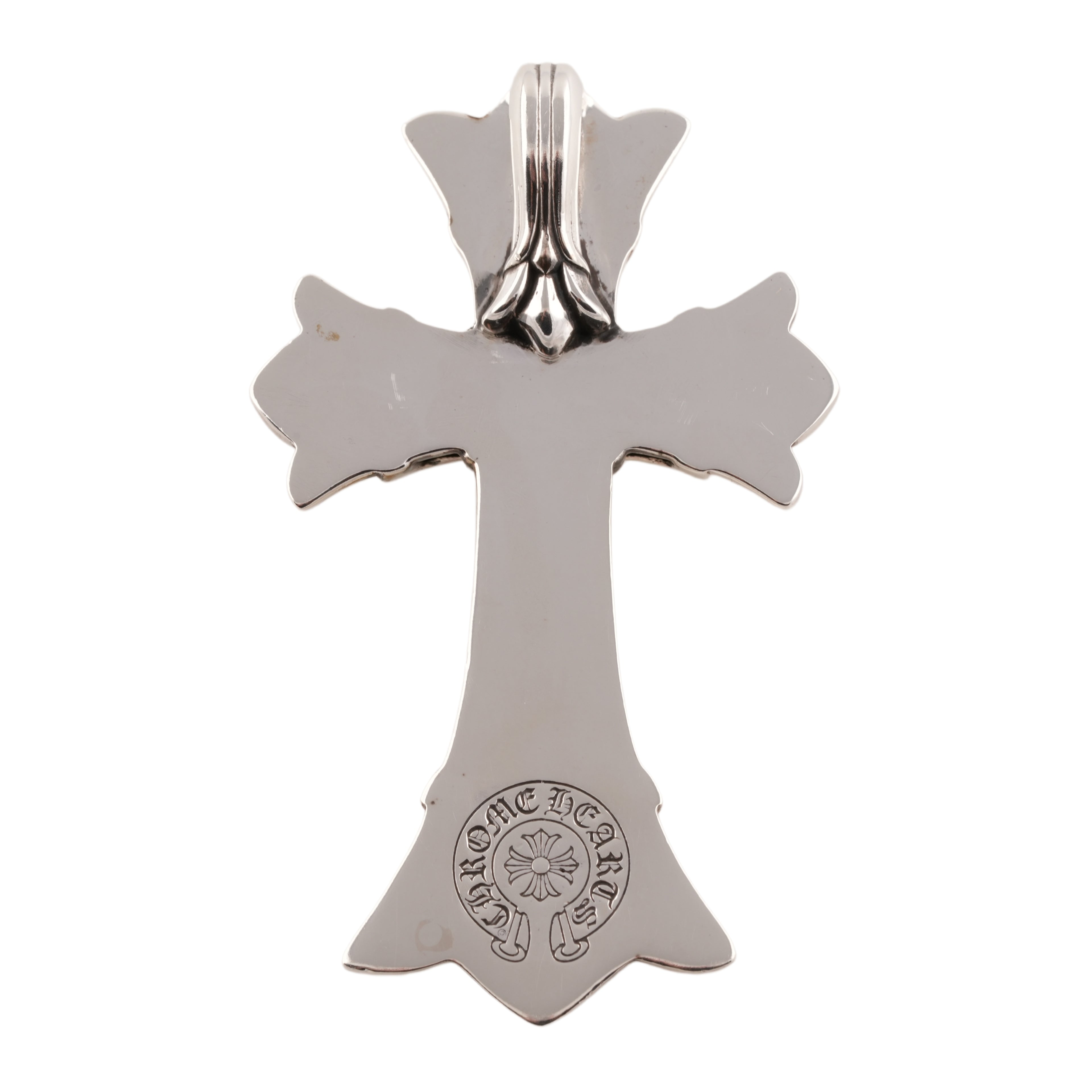 Large Double CH Cross Pendant