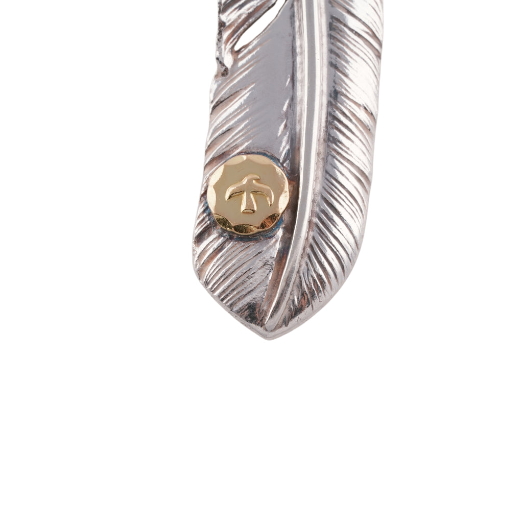 Gold Stamp Silver Feather (Right)(XL)