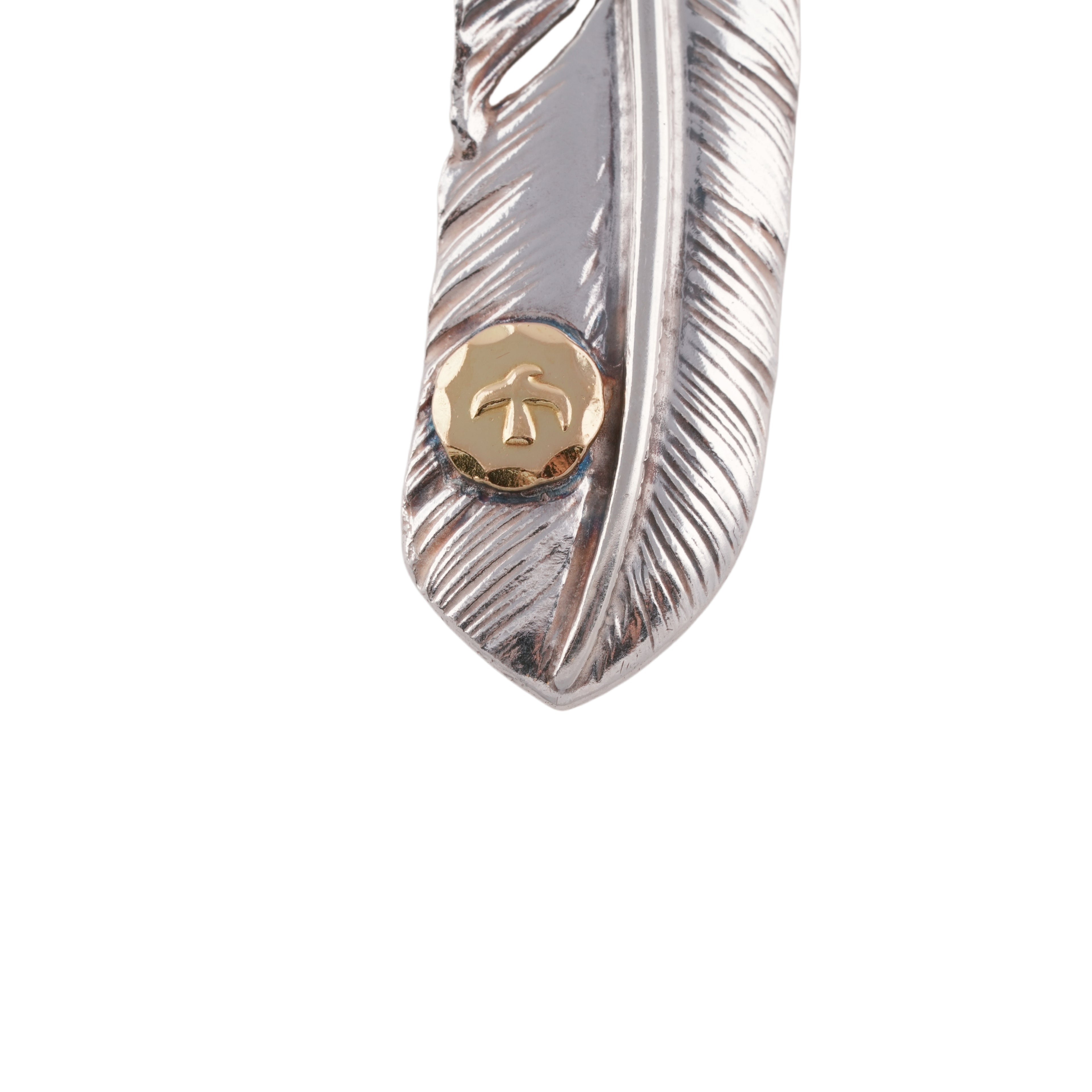 Gold Stamp Silver Feather (Right)(XL)