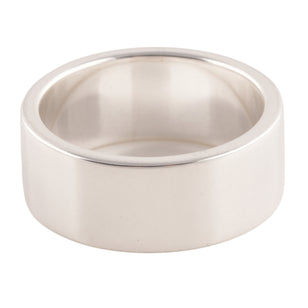 Gold Rose Stamp Flat Silver Ring (US7)
