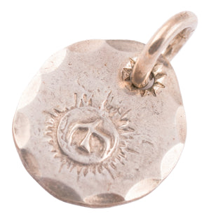 Eagle-in-Sun Silver Medallion Pendant (L) #00134