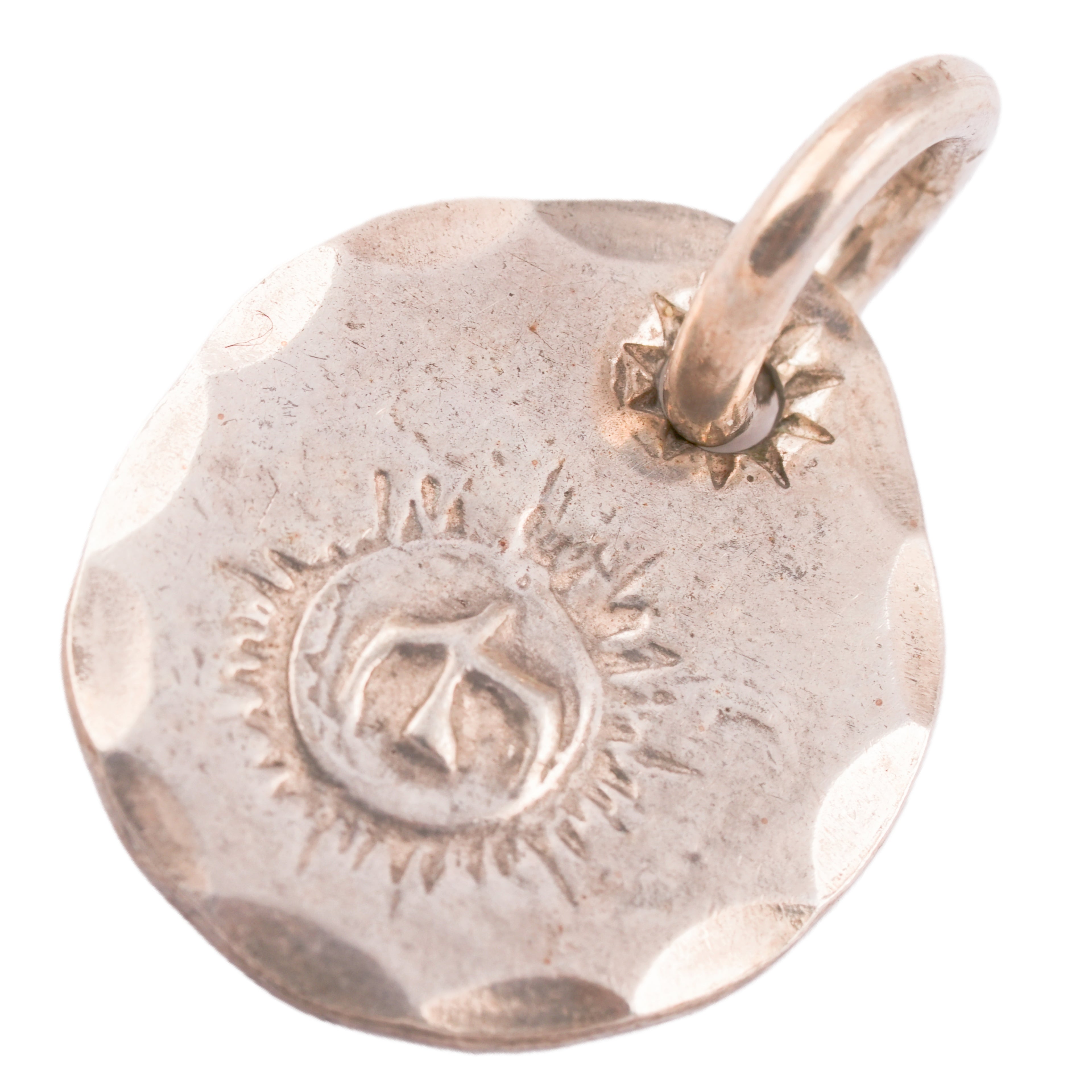 Eagle-in-Sun Silver Medallion Pendant (L) #00134