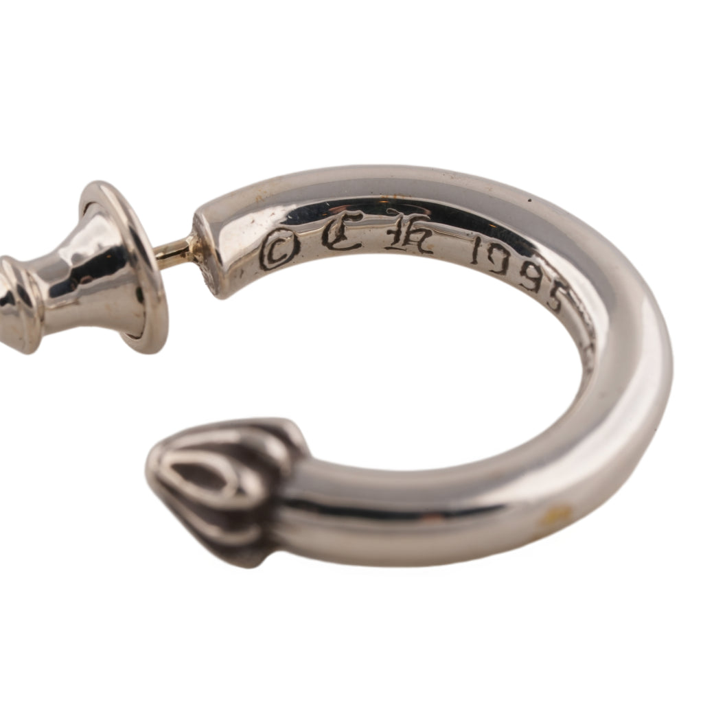 Plain Cross Nail Hoop Earring #00223
