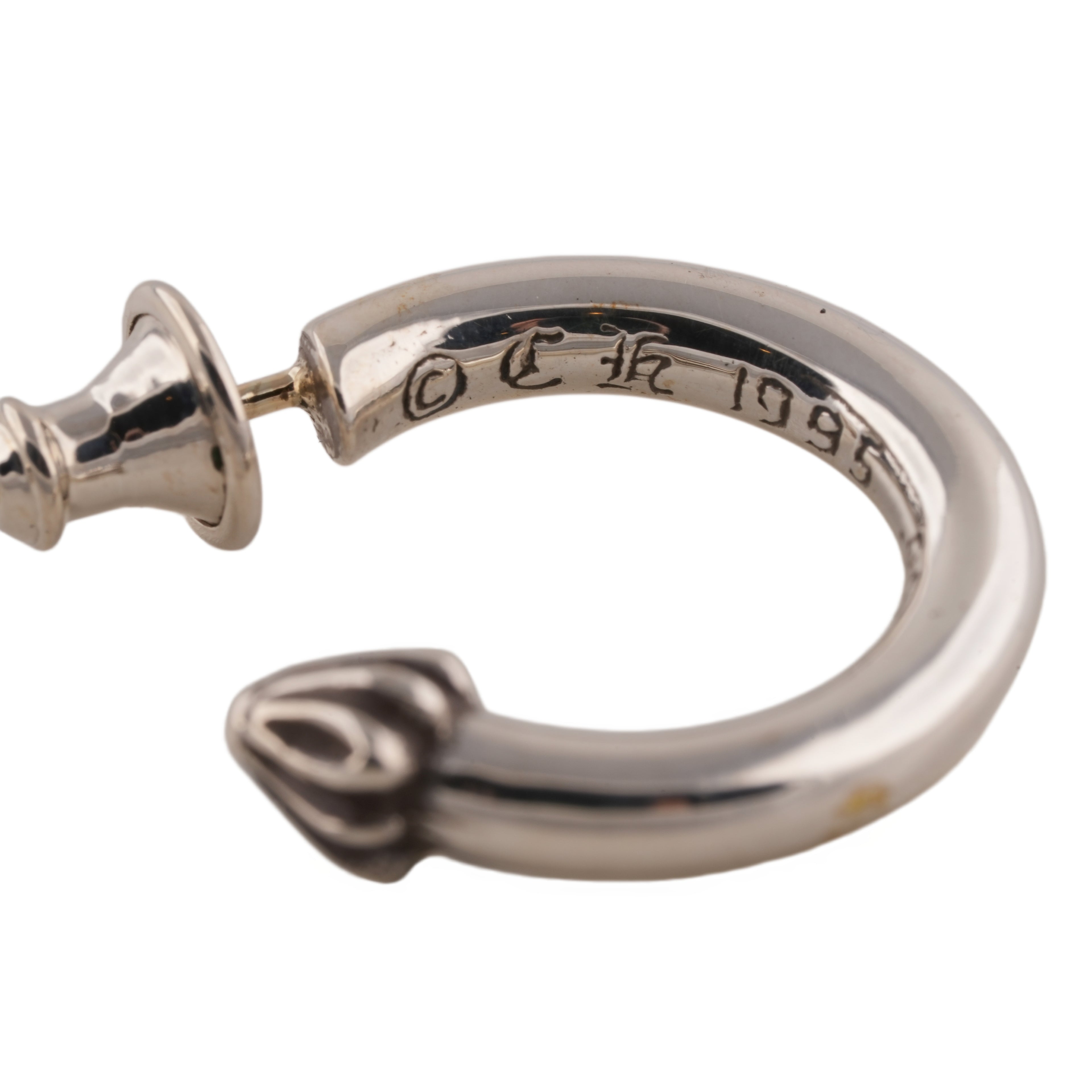 Plain Cross Nail Hoop Earring #00223