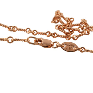 22k Twist Chain Necklace (24inch) #00472