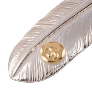 Gold Stamp Silver Feather (Left)(XL) #00187