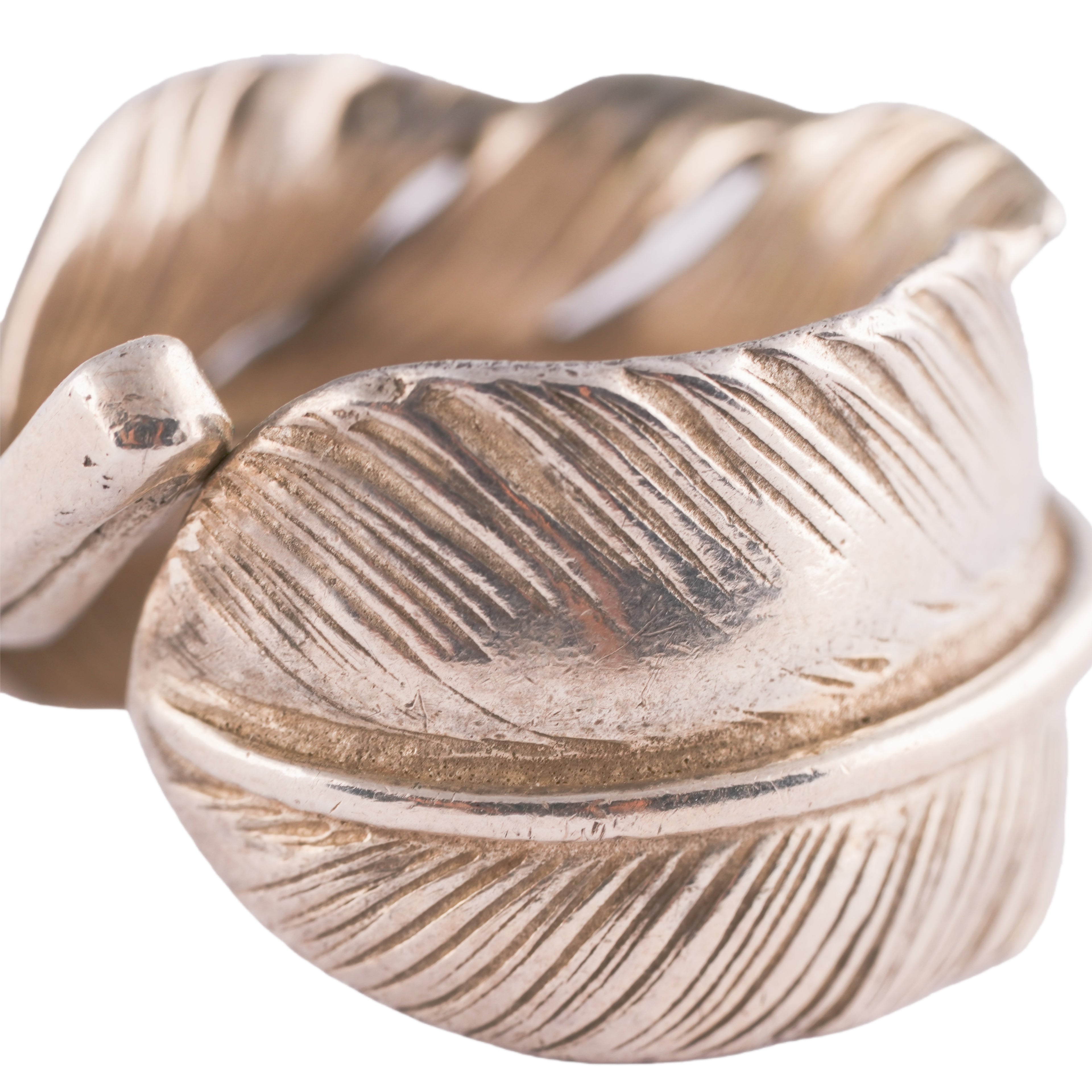Plain Feather Silver Ring (Right) (US7.75)