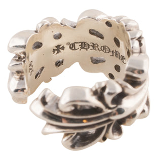 Double Floral Cross Open Ring (US6)