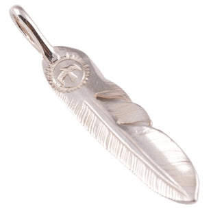 Silver Feather Pendant (Right)(L)