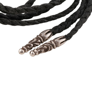 Scroll Leather Braid Necklace