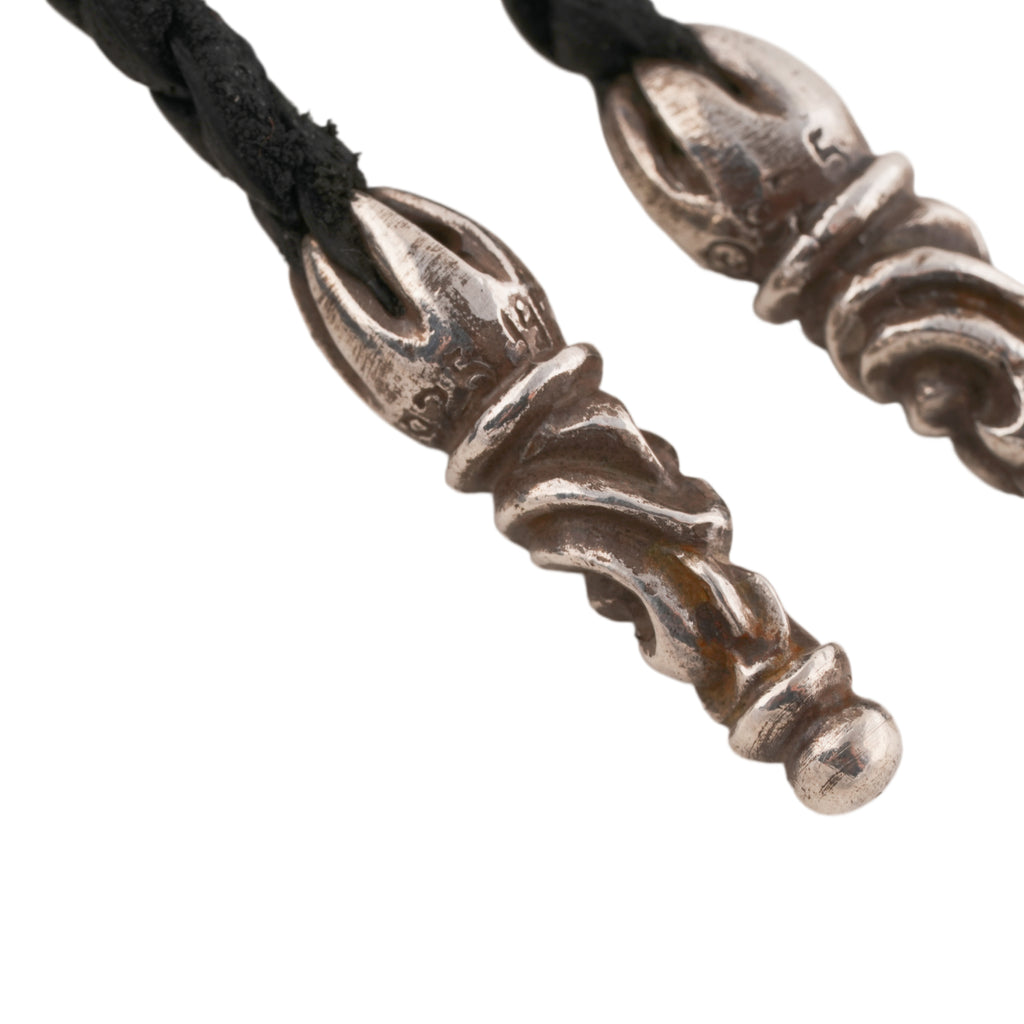 Scroll Leather Braid Necklace #00301
