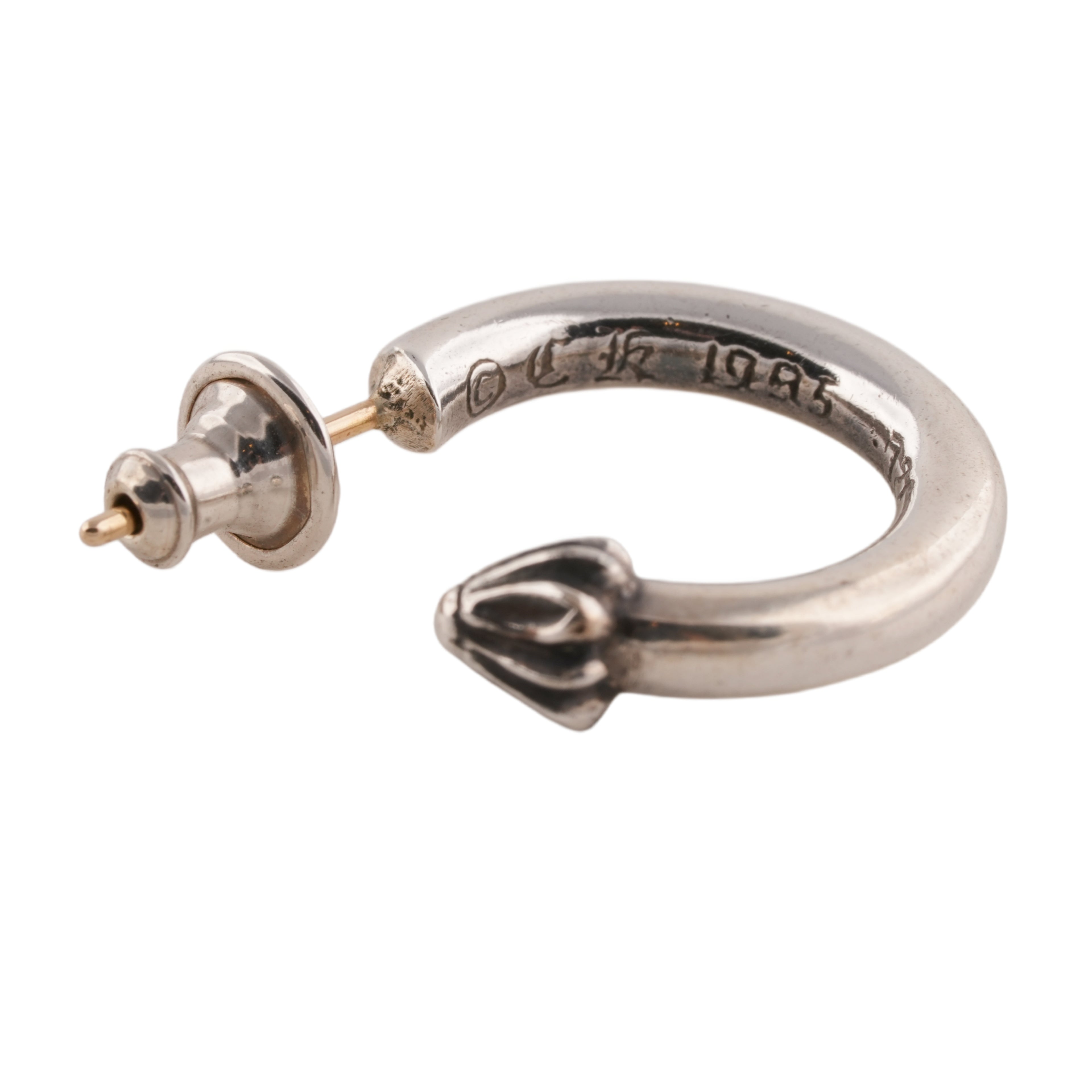 Plain Cross Nail Hoop Earring #00408