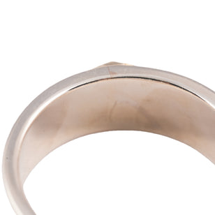 Gold Eagle Stamp Flat Silver Ring (US10.75)