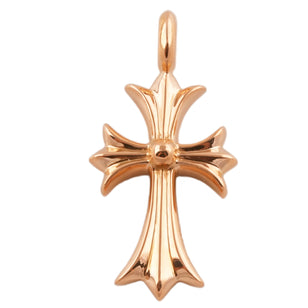 22k Pave Sapphire Tiny Fat Cross Charm
