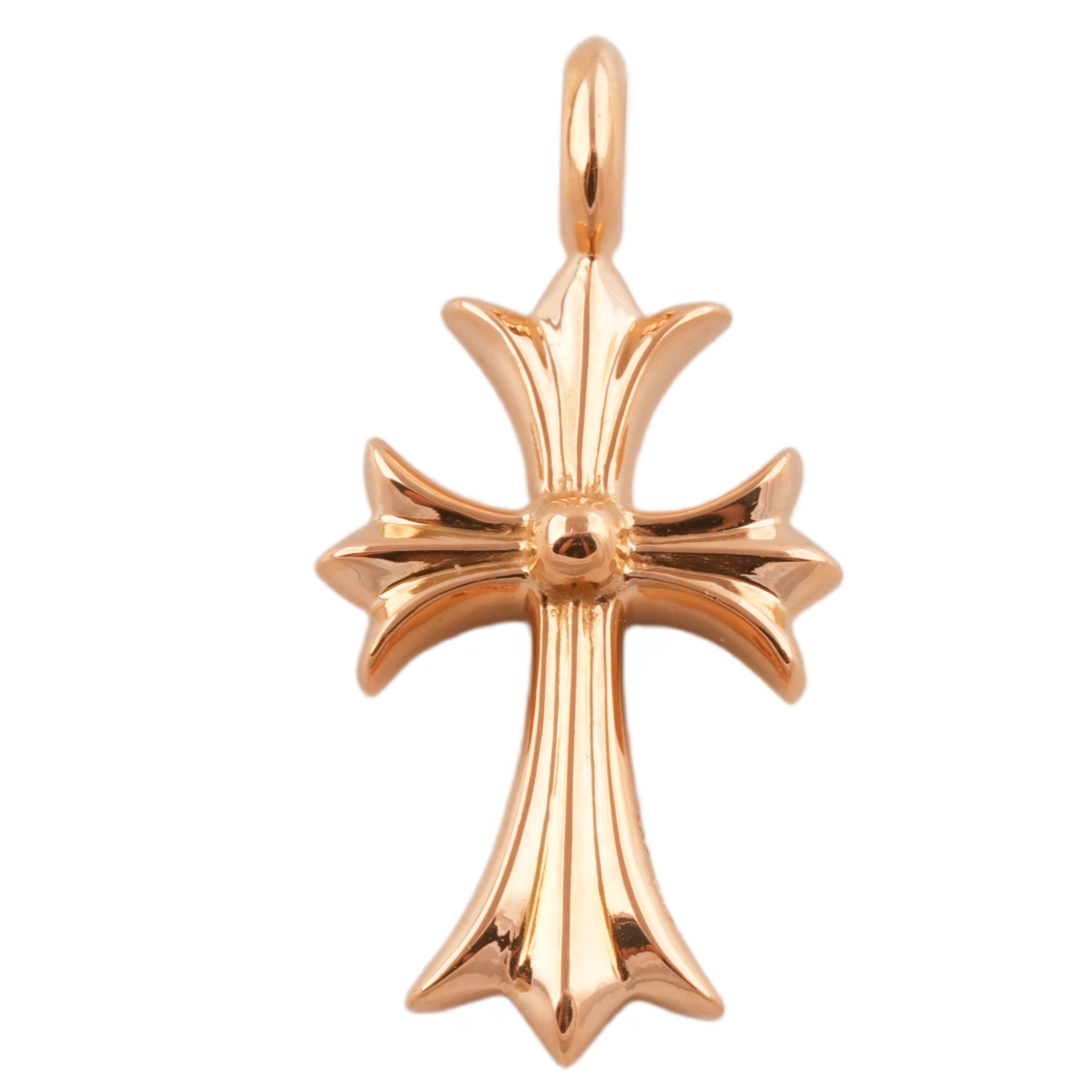 22k Pave Sapphire Tiny Fat Cross Charm