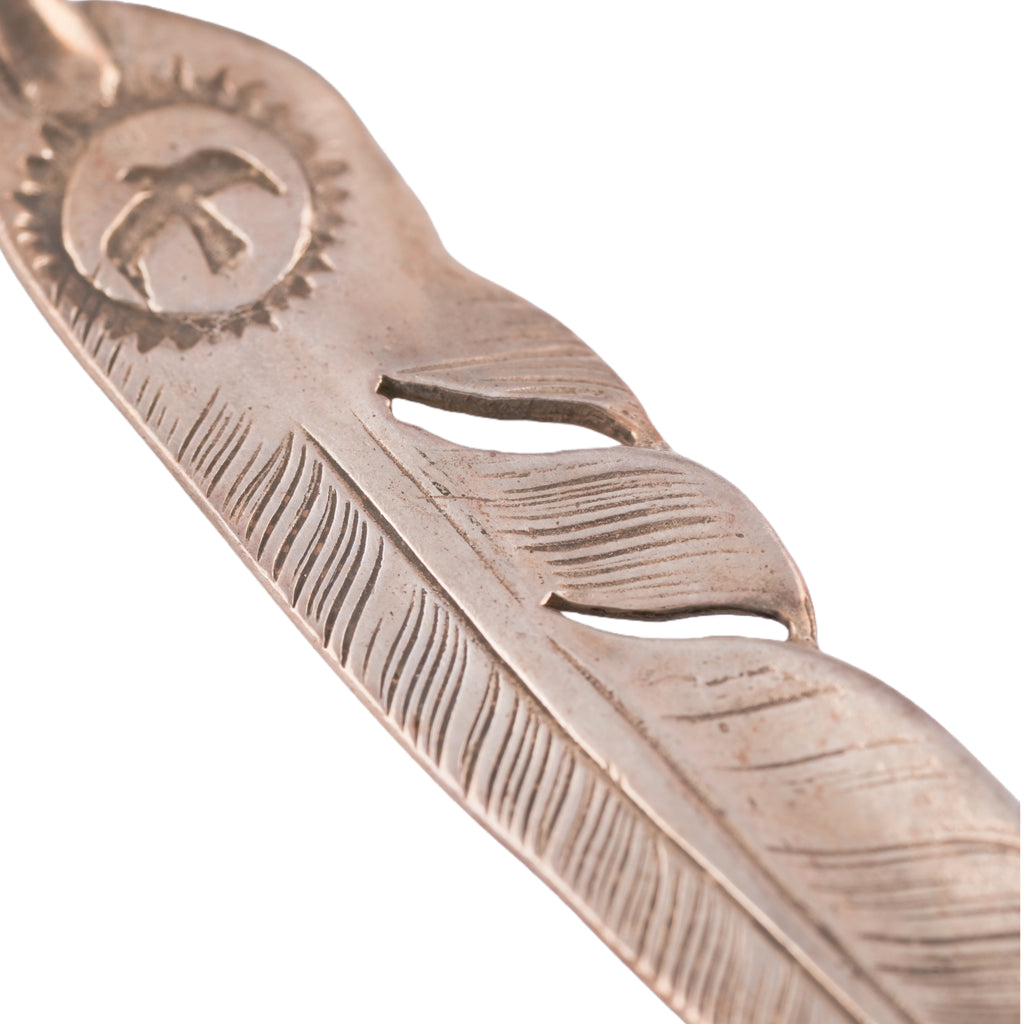 Silver Feather Pendant (Right)(L) #00143
