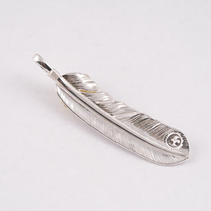 Gold Top & Rope-Bezel Turquoise Silver Feather (Right)(XL)