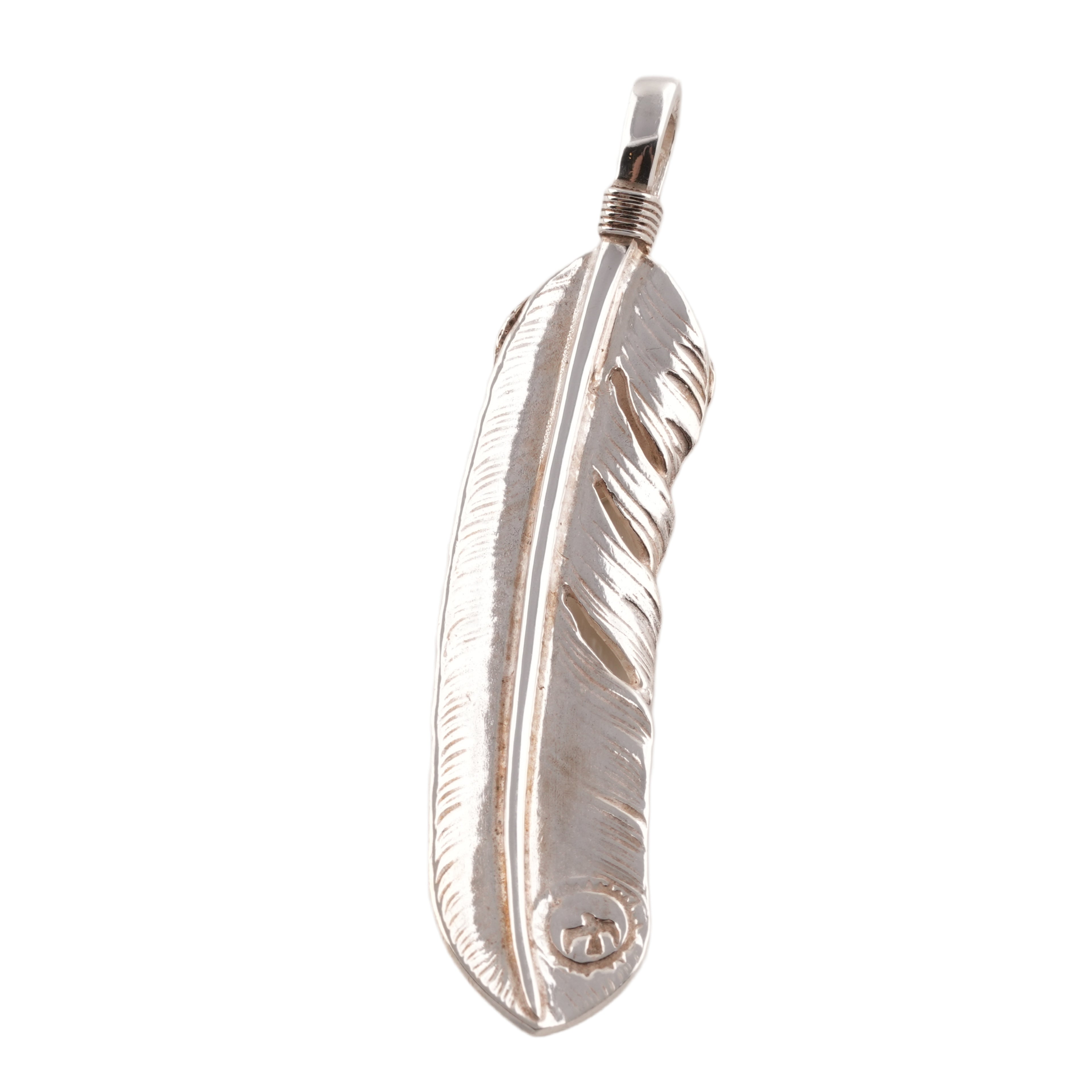 Layered Top Silver Feather (Right)(XL) #00543