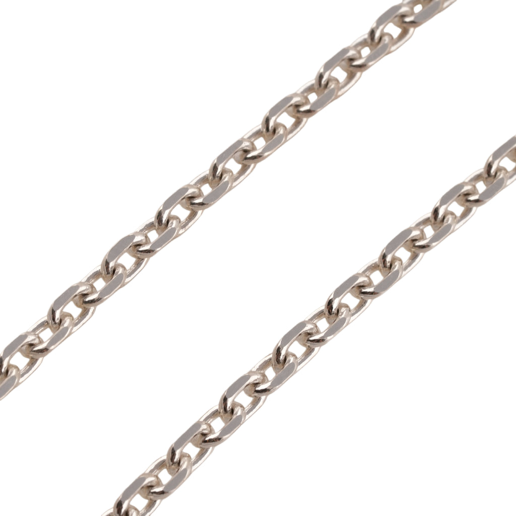 Eagle Silver Hook & Gold Eagle Stamp Silver Wheel Thick Square Chain Necklace (20inch)