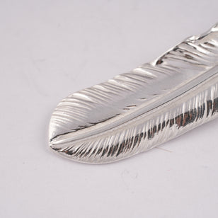 Gold Top & Rope-Bezel Turquoise Silver Feather (Right)(XL) #00168