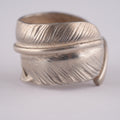 Plain Feather Silver Ring (Right) (US6.5) — Goro's