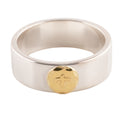 Gold Eagle Stamp Flat Silver Ring (US12) — Goro's