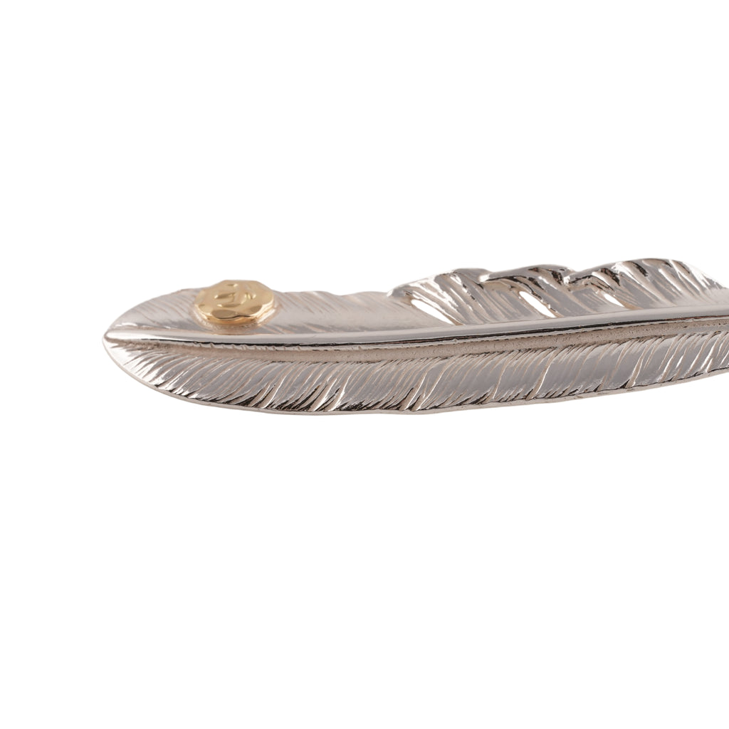 Gold Stamp Silver Feather (Right)(XL) #00554
