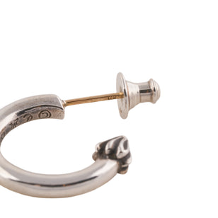 Plain Cross Nail Hoop Earring #00408