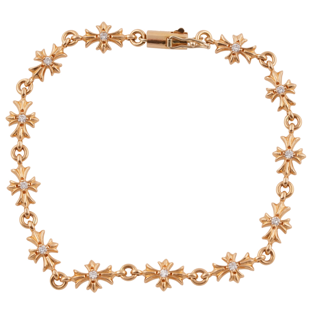 22k Pave Diamond Tiny E CH Plus Bracelet (12-Link) — Chrome Hearts · corner:00630/DSC08066.JPG