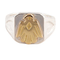 Gold Eagle Silver Signet Ring (US8) — Goro's