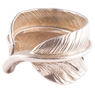 Plain Feather Silver Ring (Right) (US7.75)
