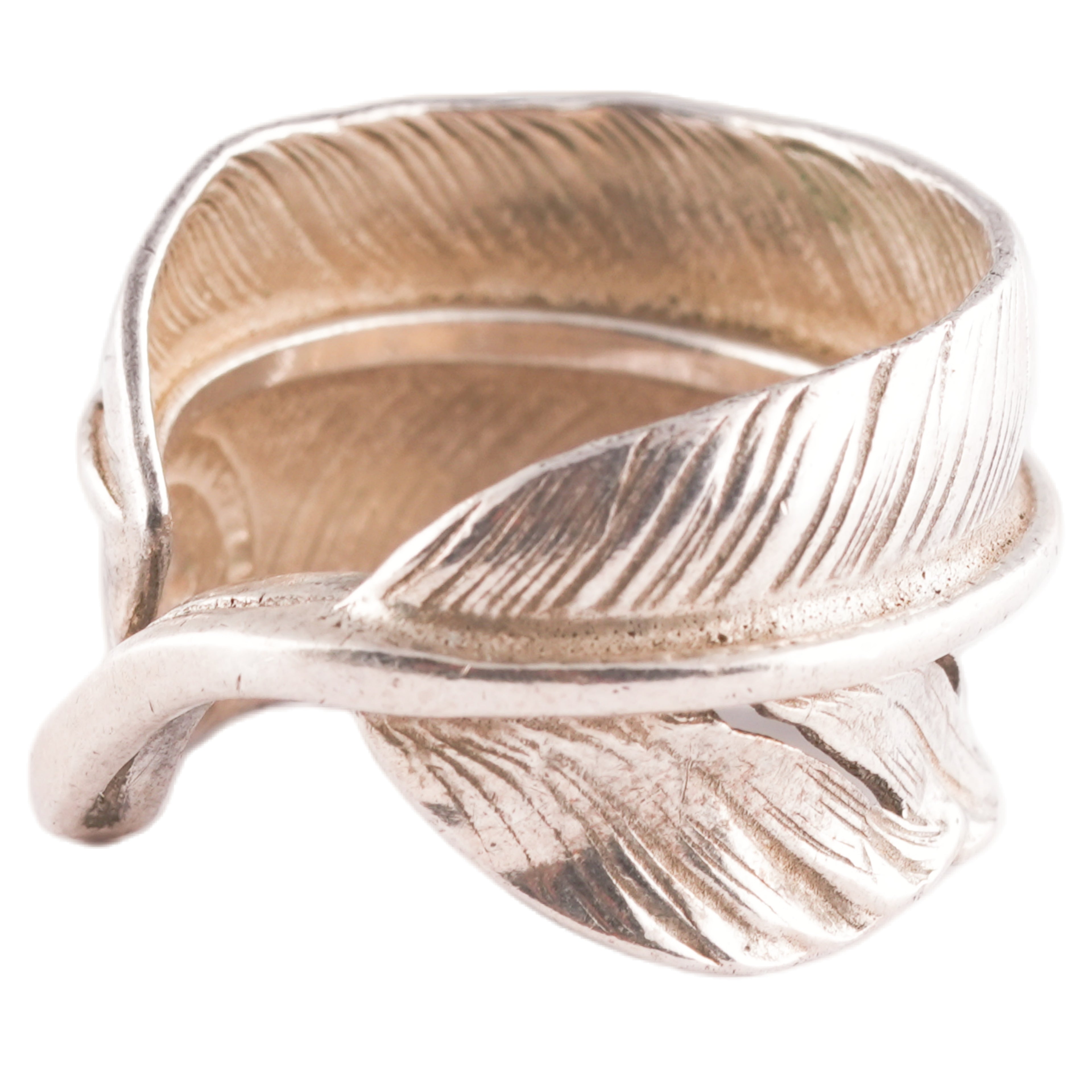 Plain Feather Silver Ring (Right) (US7.75)